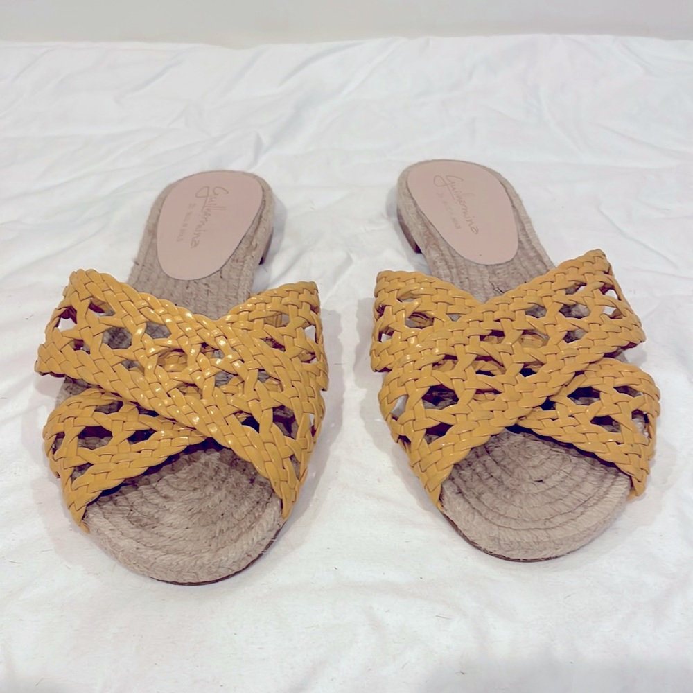 Guillermina women’s ‘Aliciana’ woven yellow leather espadrille sandal sz35 (6)